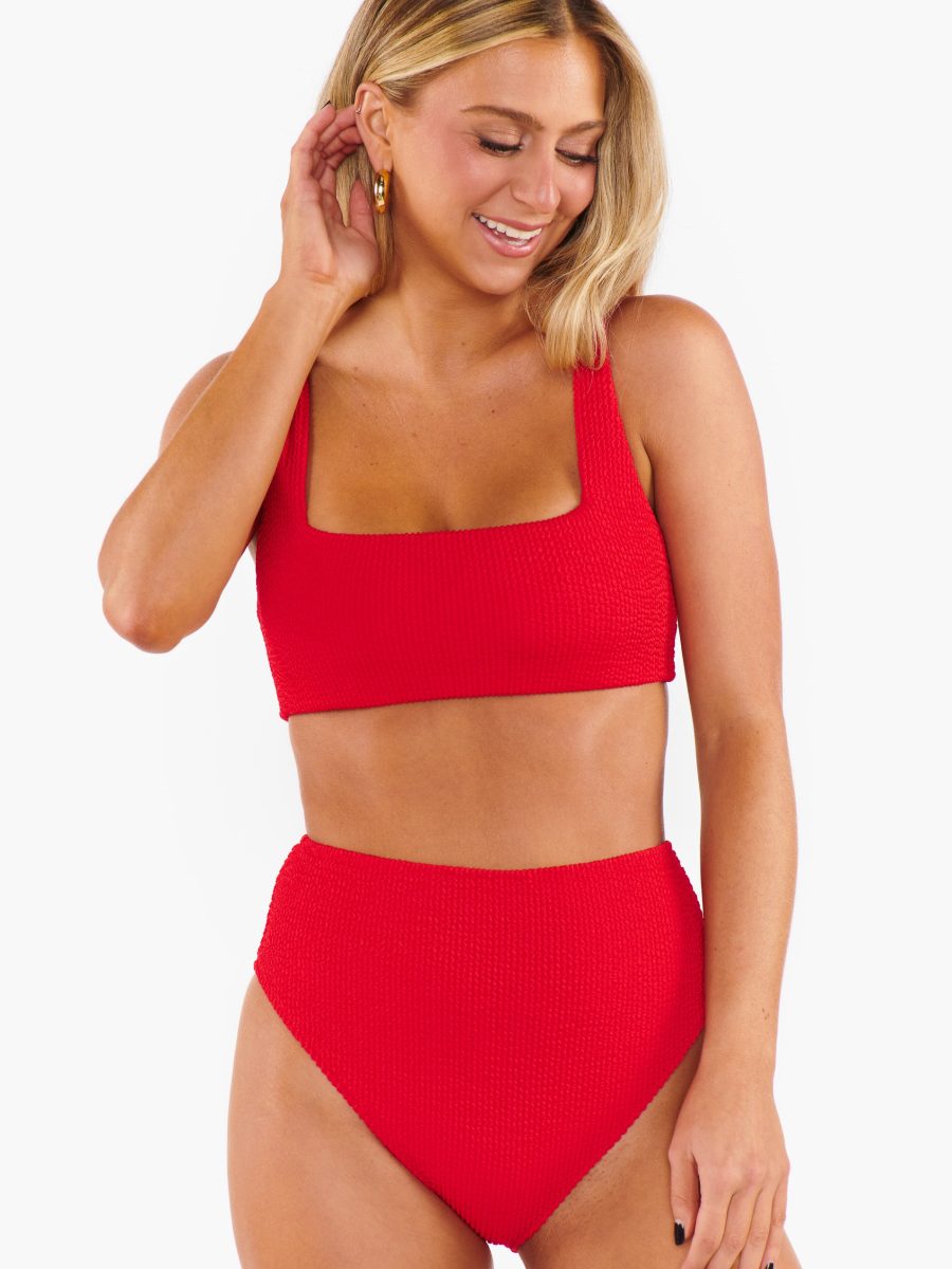 Sail Bottom ~ Hot Tamale Red Scrunch