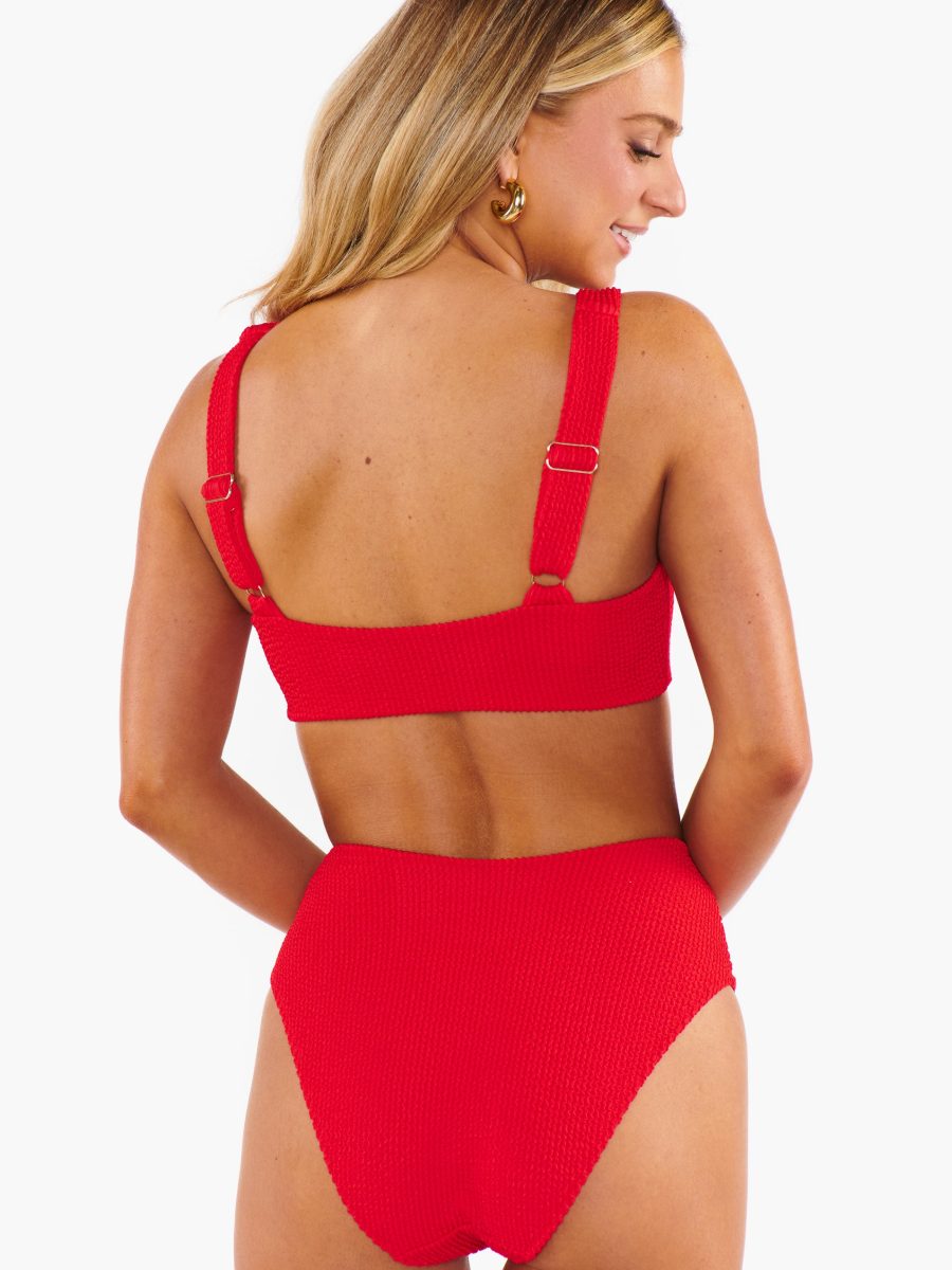 Hot Tub Top ~ Hot Tamale Red Scrunch