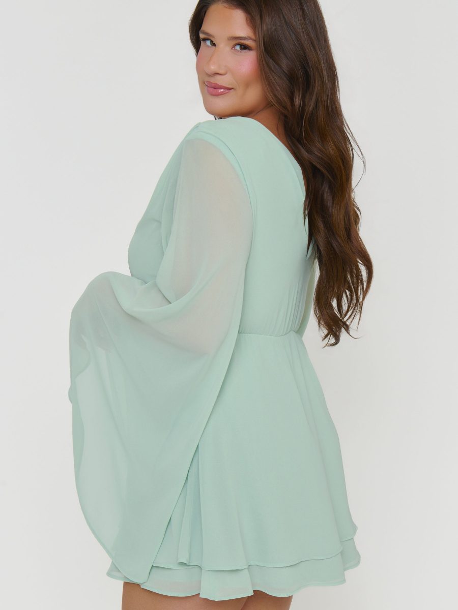 Robin Mini Dress ~ Sage Chiffon