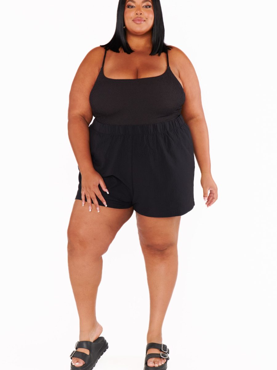 Hendrix Shorts ~ Black Crinkle Flow