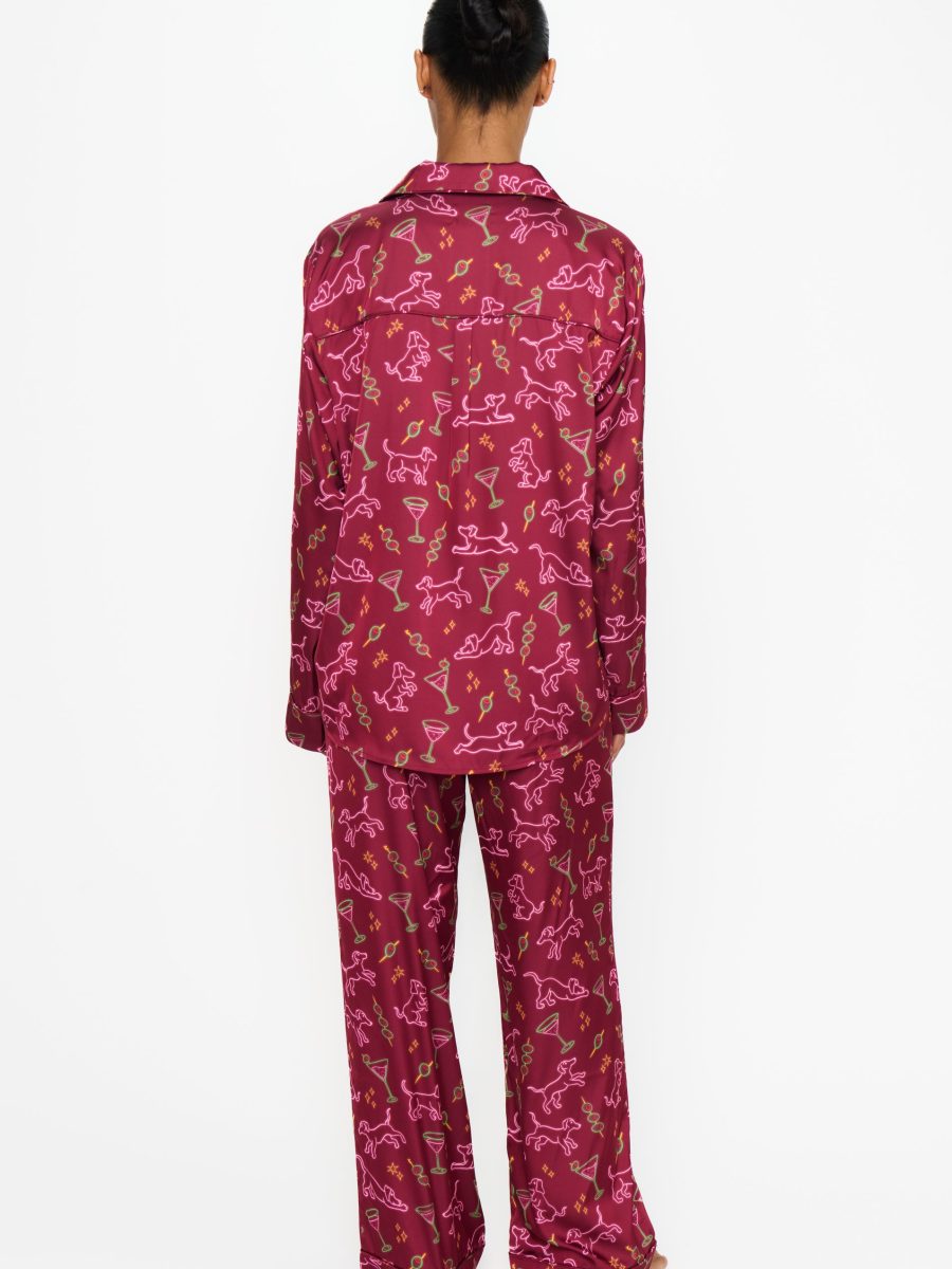 Classic PJ Set ~ Weenies and Martinis Silky