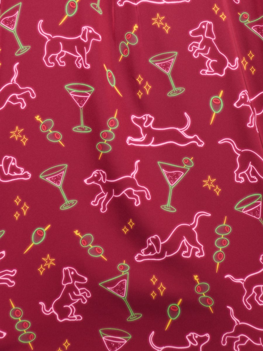 Classic PJ Set ~ Weenies and Martinis Silky