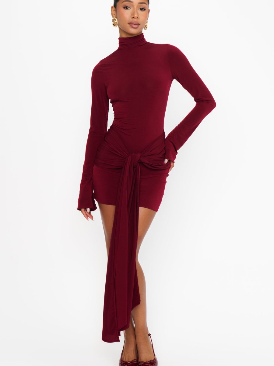 Bleecker Mini Dress ~ Cabernet Red