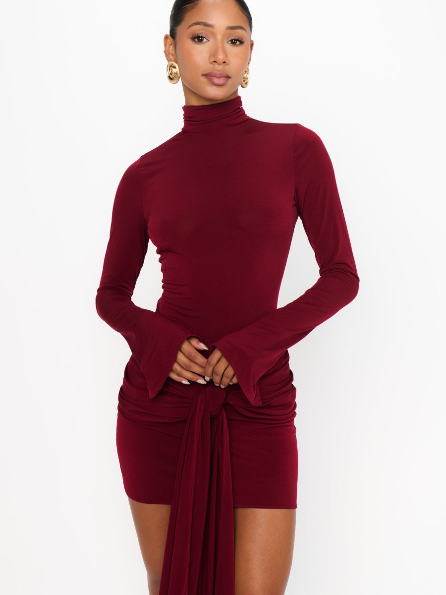 Bleecker Mini Dress ~ Cabernet Red
