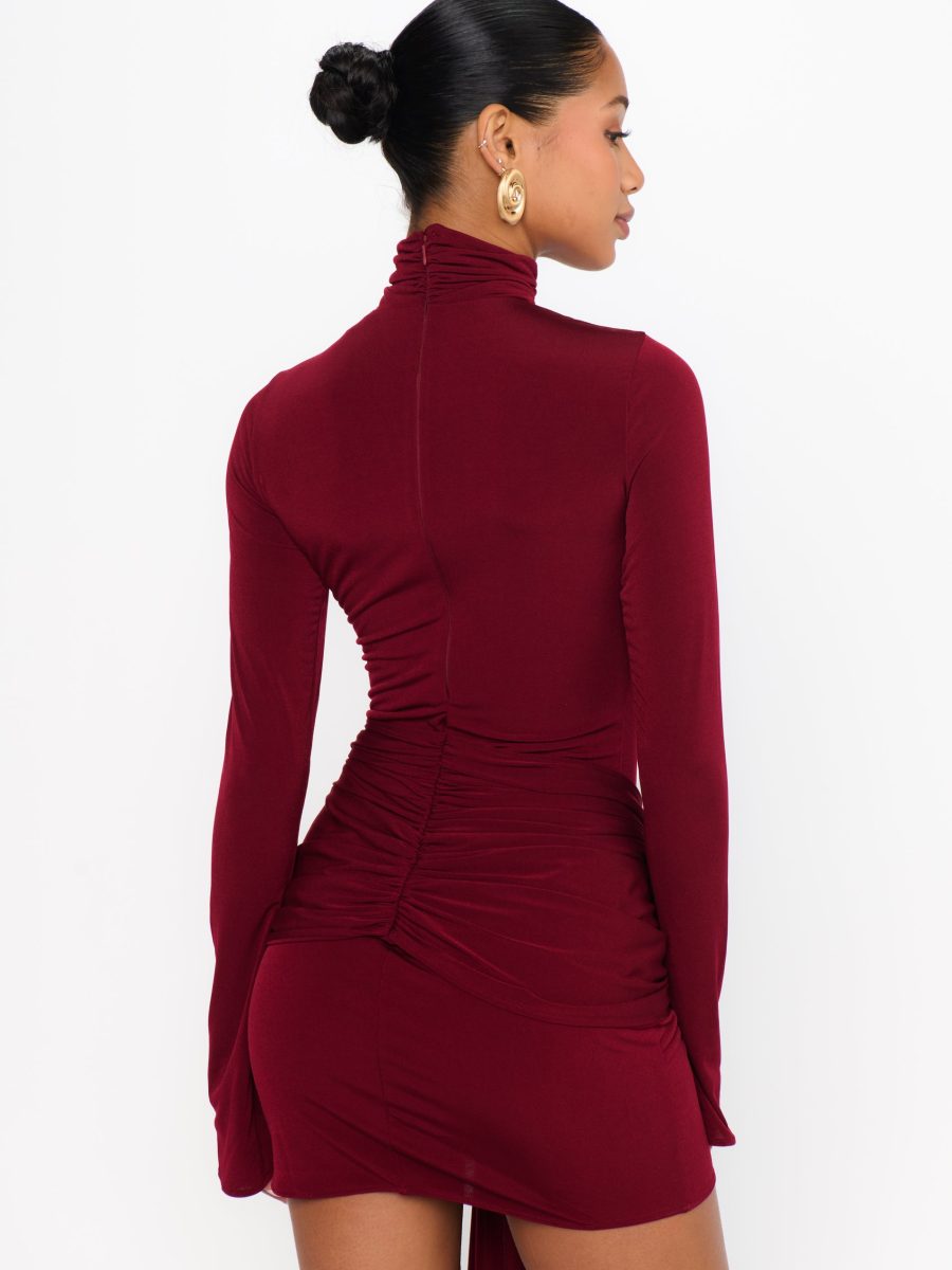 Bleecker Mini Dress ~ Cabernet Red