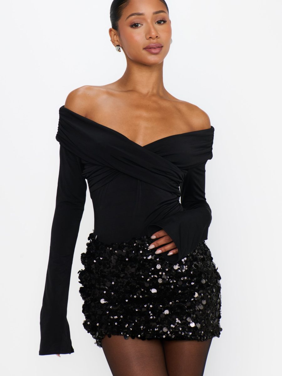 Tribeca Top ~ Black Spandy
