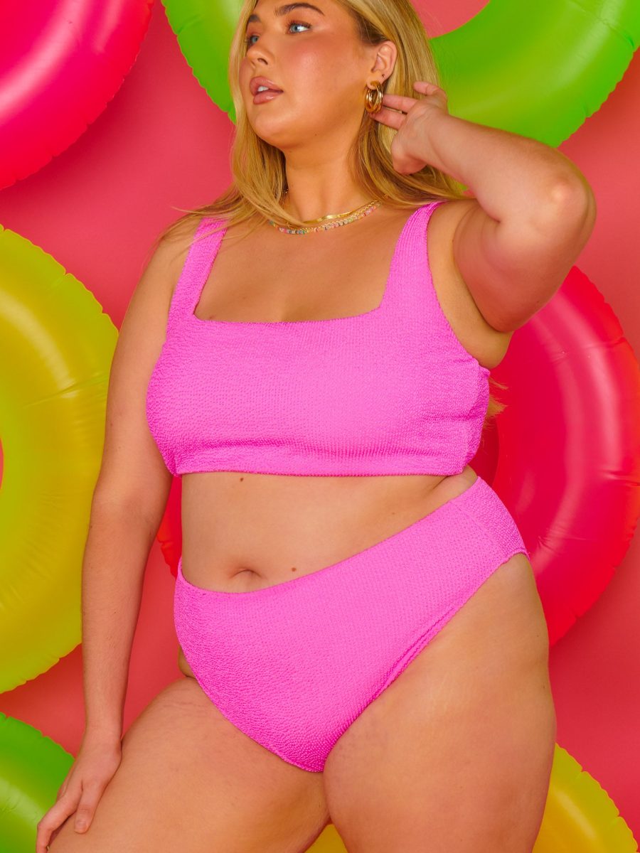 Hot Tub Top ~ Hot Pink Scrunch