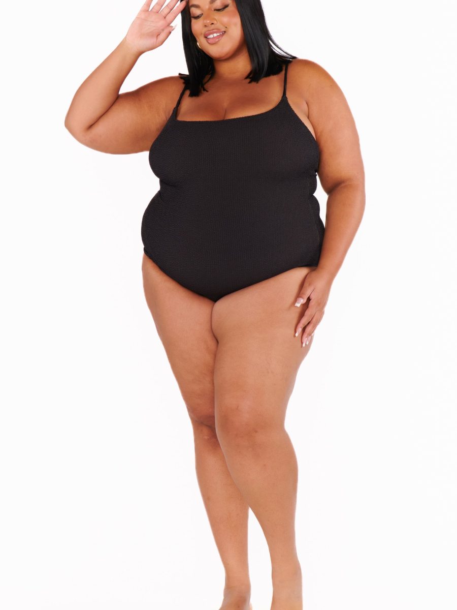 Positano One Piece ~ Black Scrunch