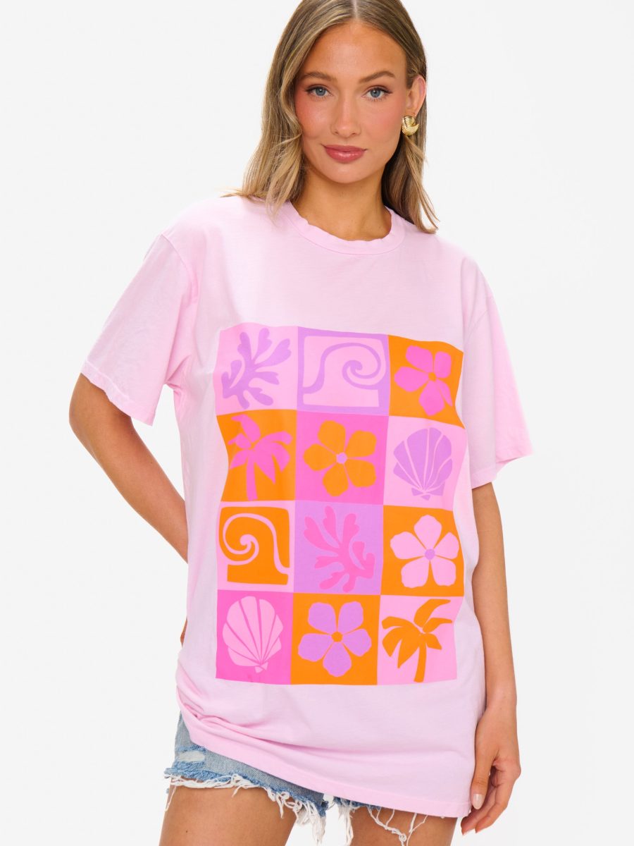 24 Hour Tee ~ Pink Daisy Graphic