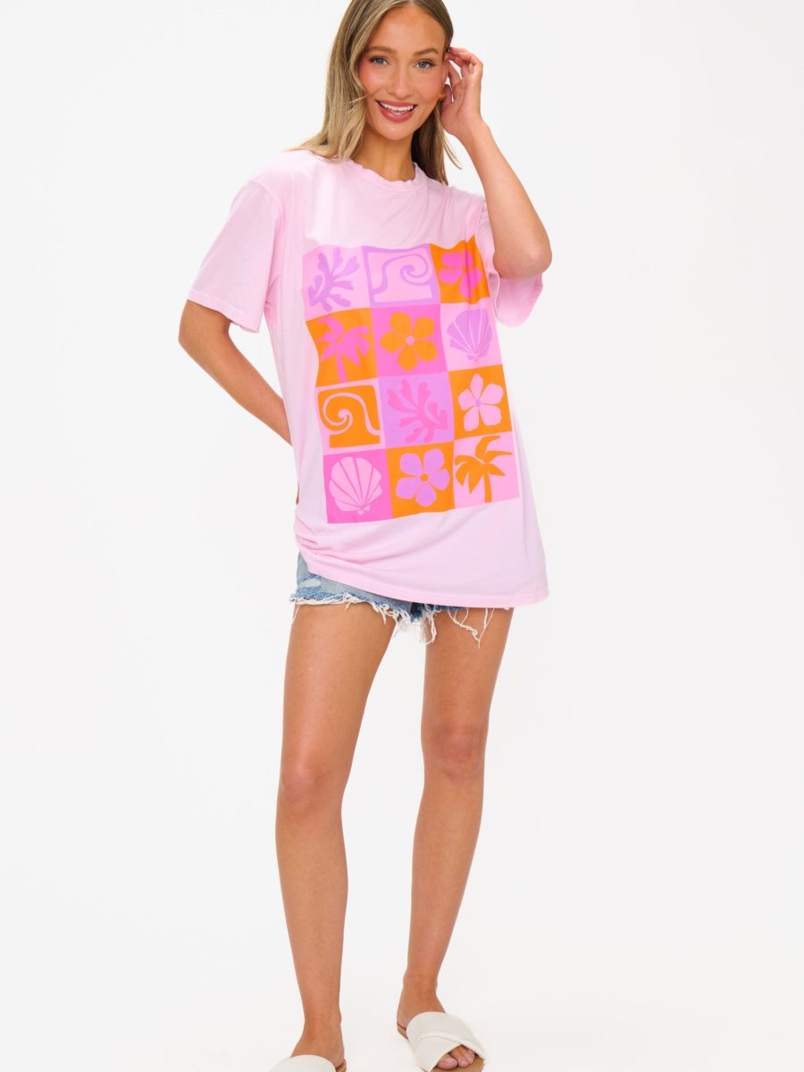 24 Hour Tee ~ Pink Daisy Graphic