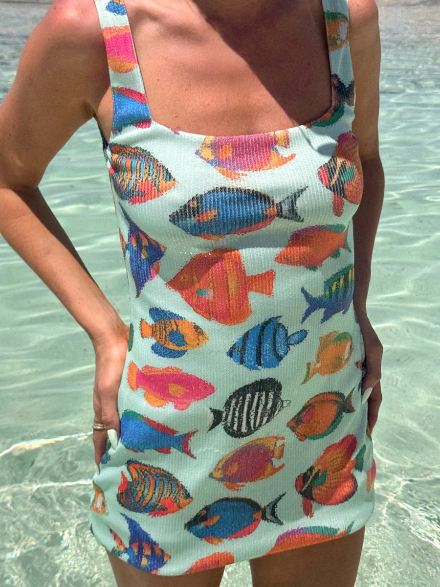 Lets Go Mini Dress ~ Rainbow Reef Sequins