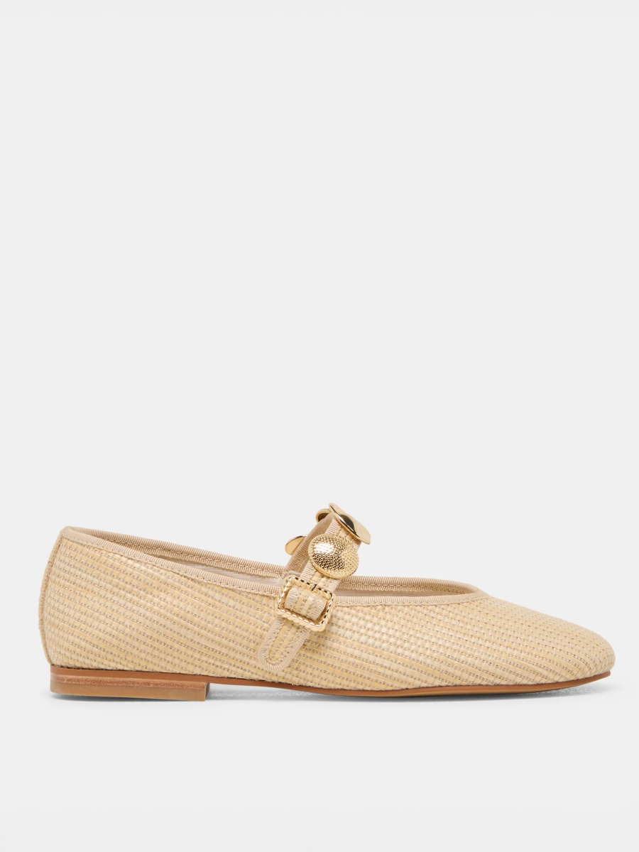 Dolce Vita Relan Ballet Flat ~ Light Natural Raffia