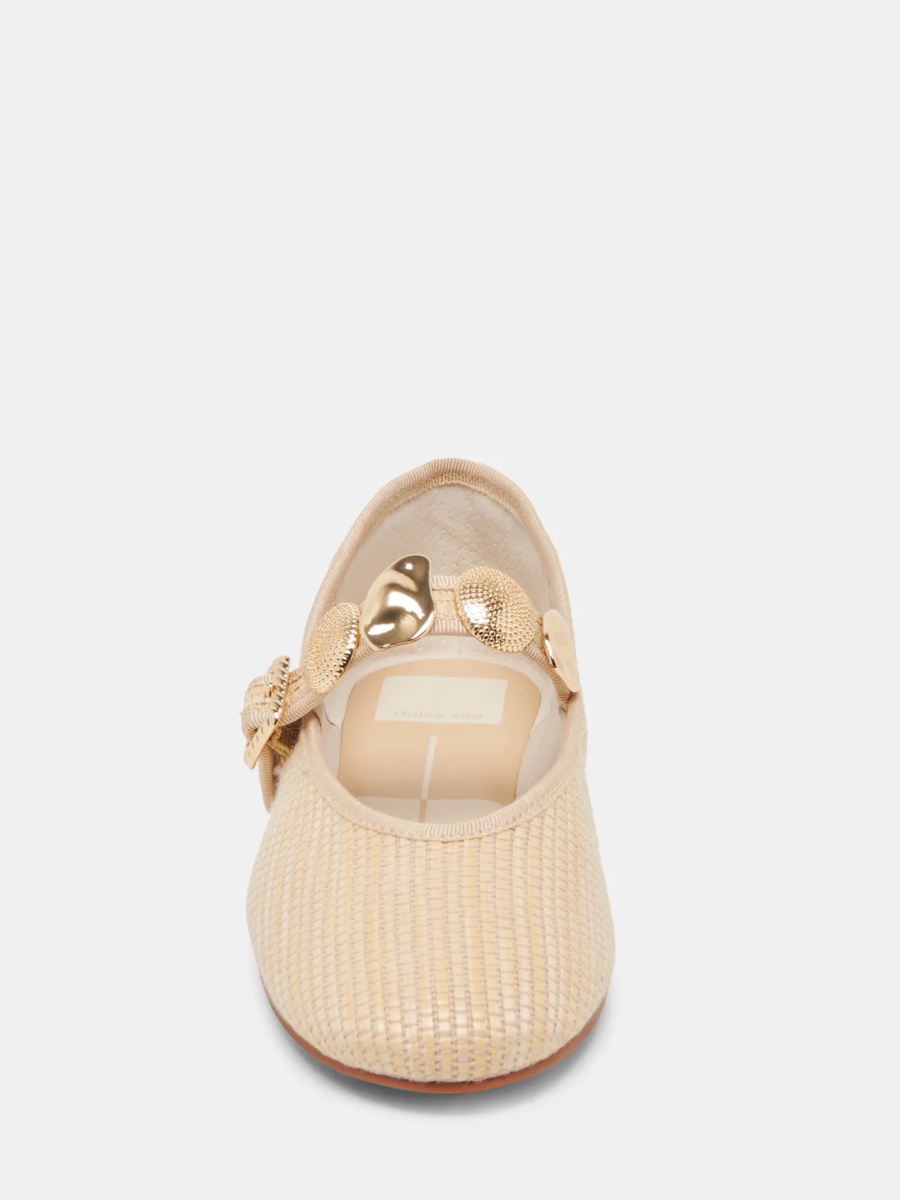 Dolce Vita Relan Ballet Flat ~ Light Natural Raffia