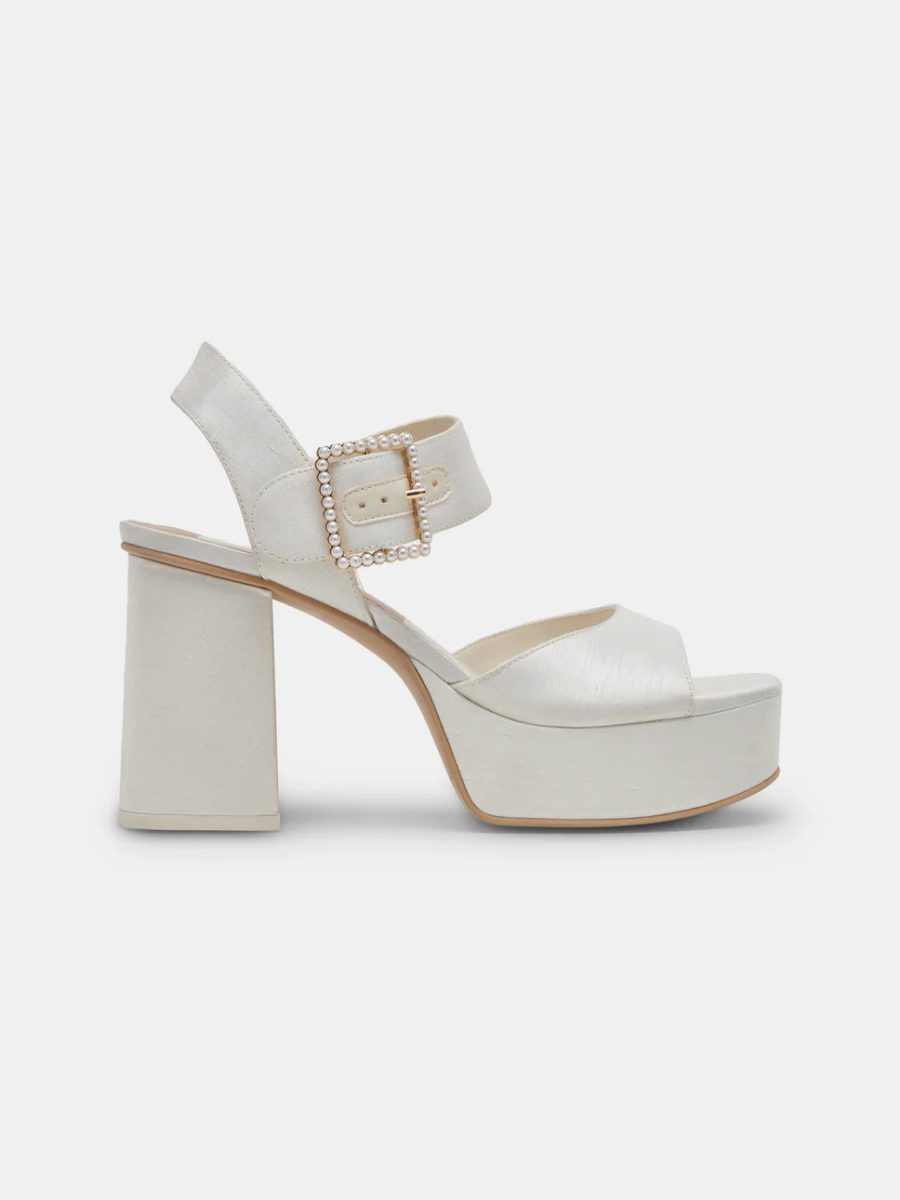 Dolce Vita Bobby Pearl Platform Heel ~ White Pearls