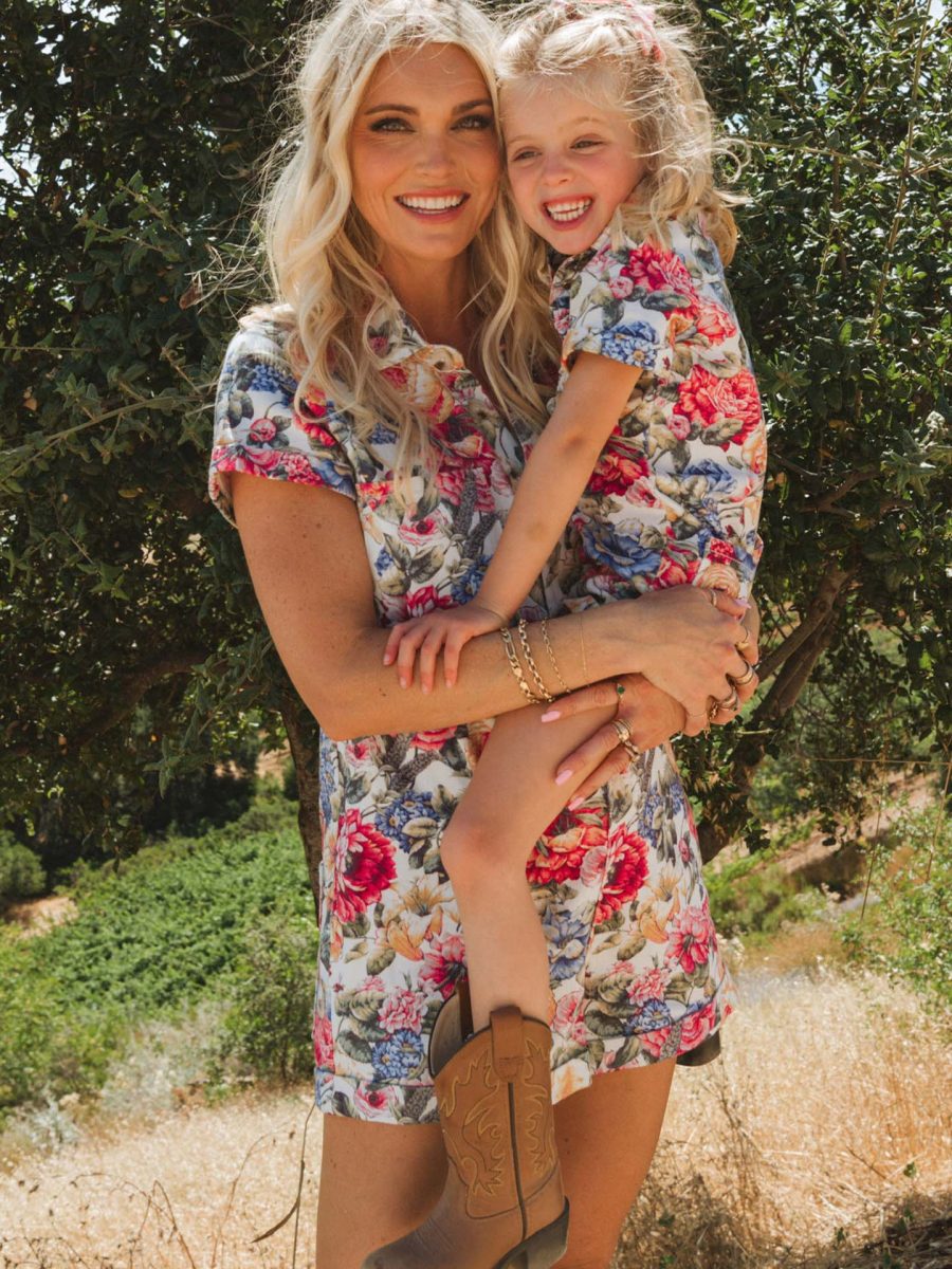 Mini Range Romper ~ Dusty Meadows Denim