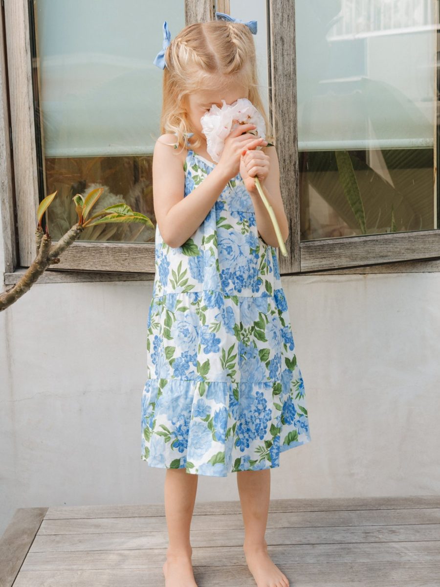 Pia Dress ~ Cottage Floral Blue