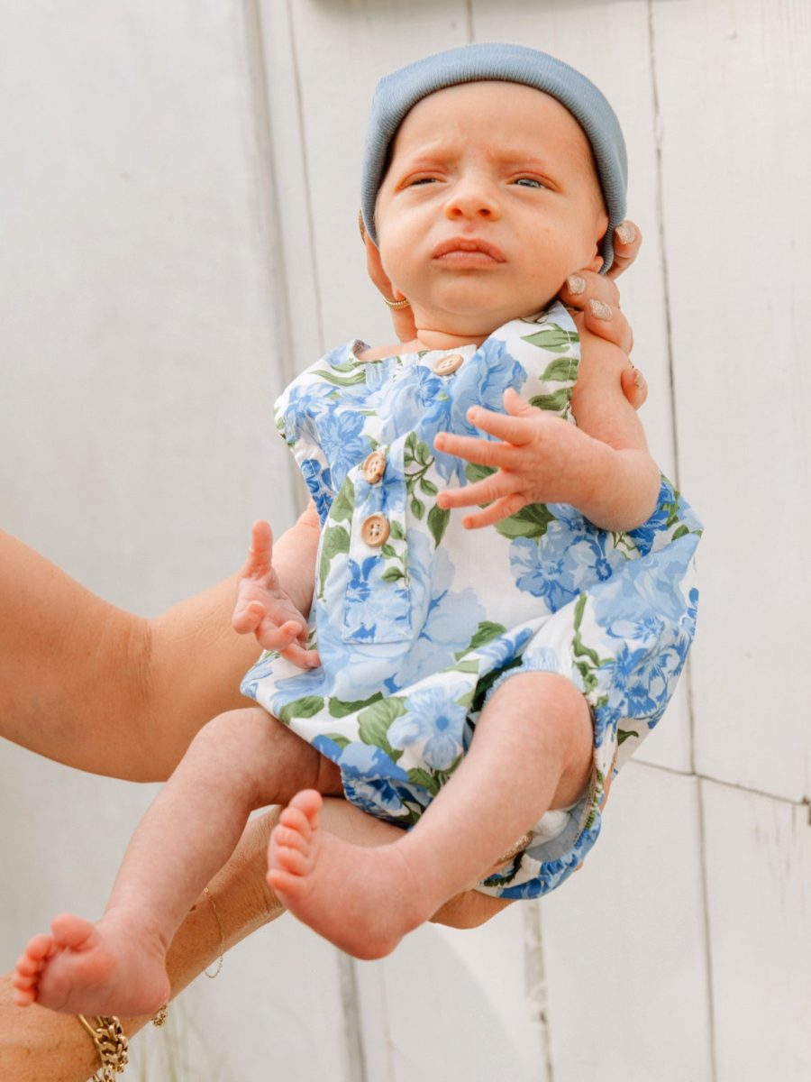 Rowan Onesie ~ Cottage Floral Blue