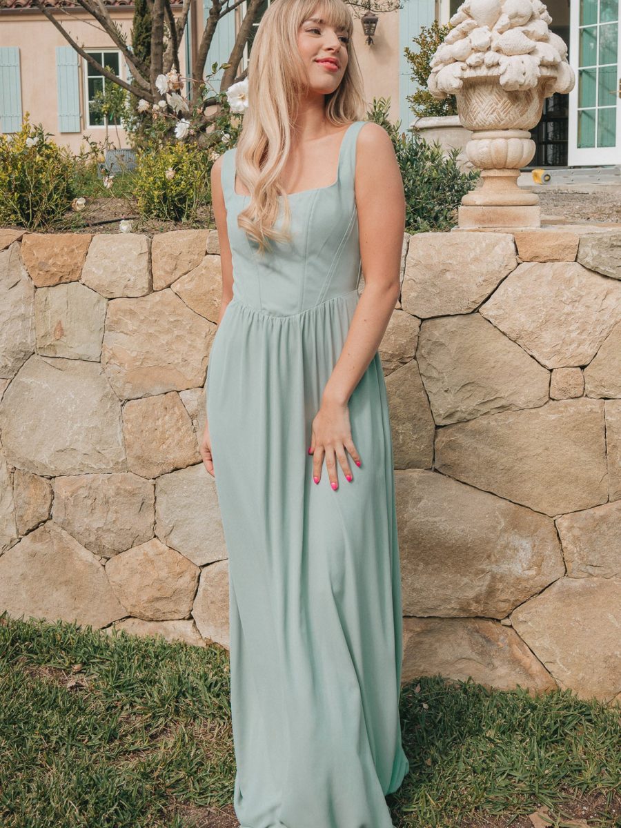 Nina Maxi Dress ~ Silver Sage Crisp