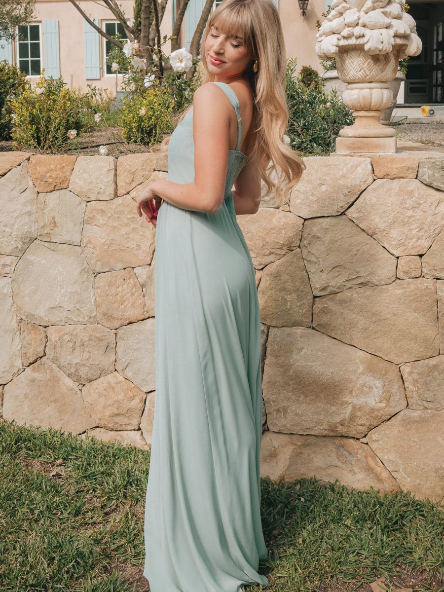 Nina Maxi Dress ~ Silver Sage Crisp
