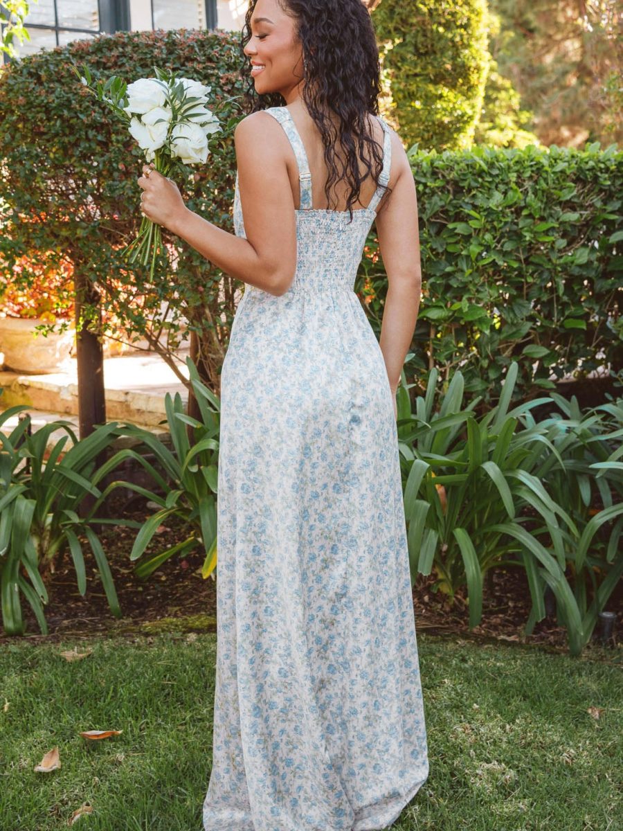 Nina Maxi Dress ~ Charming Rose Luxe Satin