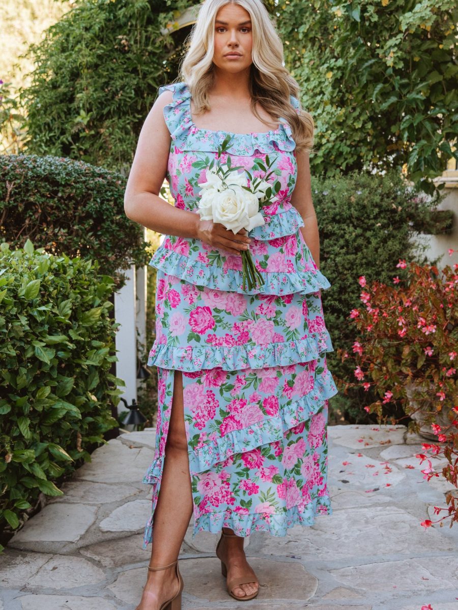 Greta Dress ~ Cottage Floral Multi Stretch