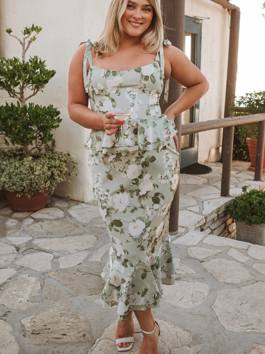 Pauline Peplum Dress ~ Secret Garden