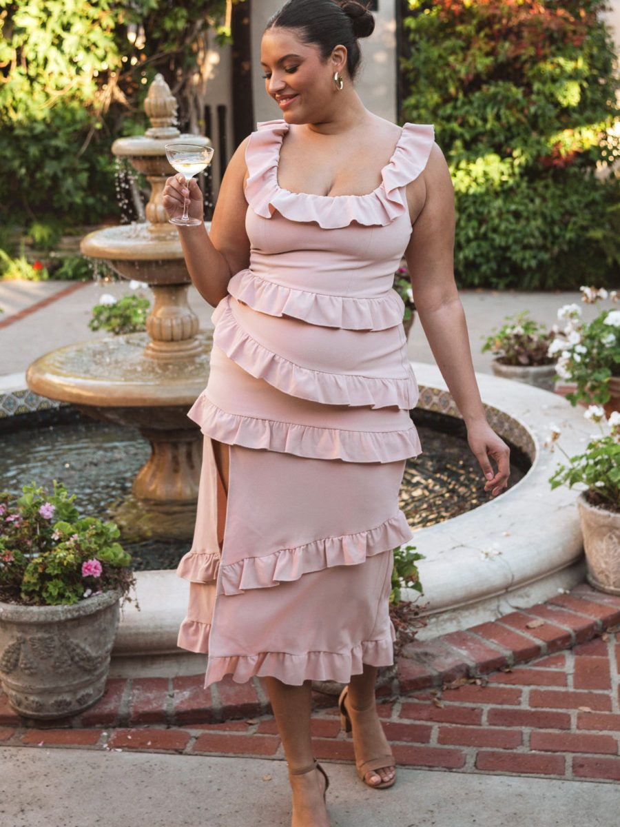 Greta Dress ~ Dusty Blush Stretch