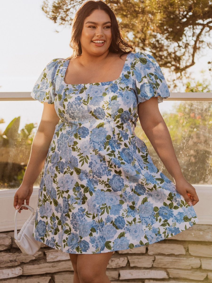 Mia Dress ~ Cottage Floral Blue
