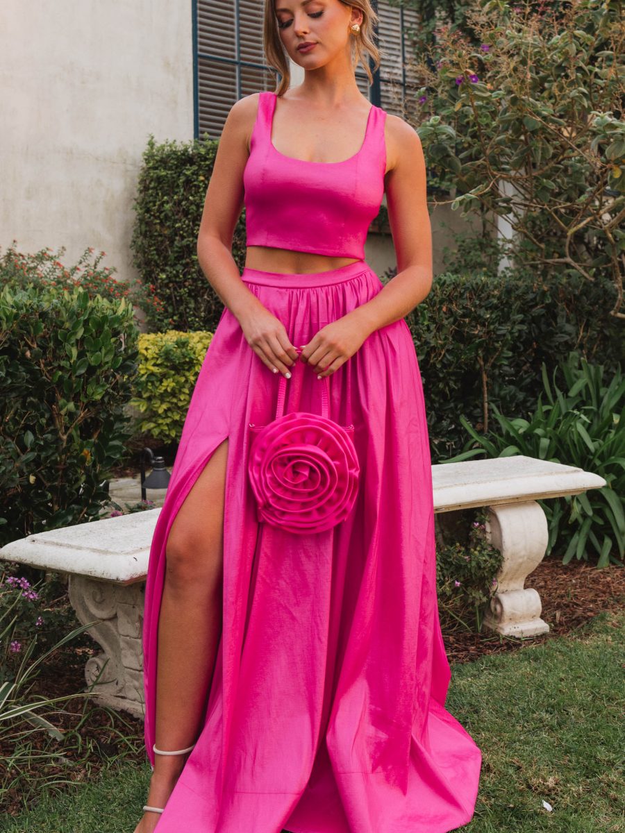Vivianna Top ~ Dragonfruit Taffeta
