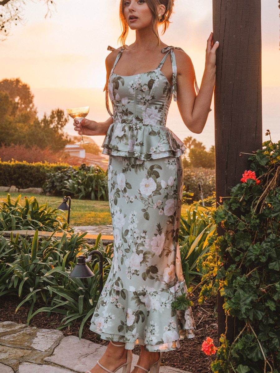 Pauline Peplum Dress ~ Secret Garden