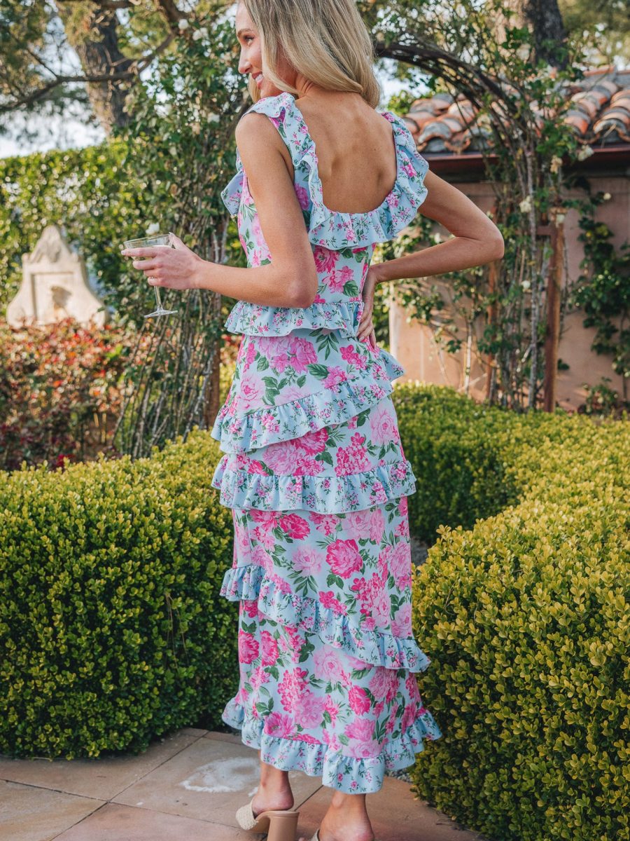 Greta Dress ~ Cottage Floral Multi Stretch