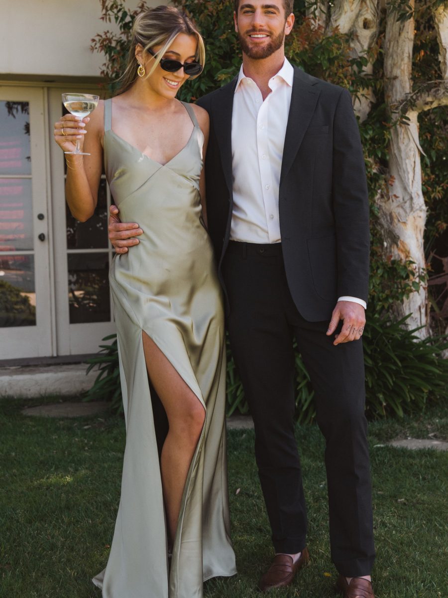 Anderson Maxi Dress ~ Moss Green Luxe Satin