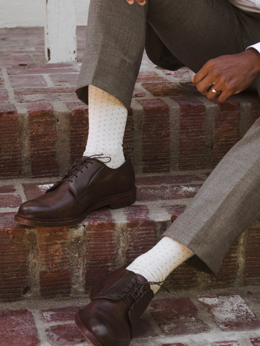 Owen Sock ~ Champagne Dots