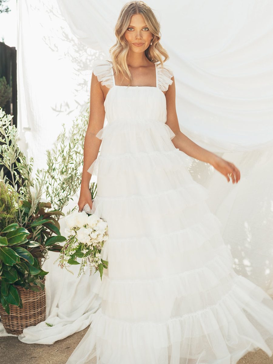 Fairytale Maxi Dress ~ White Tulle