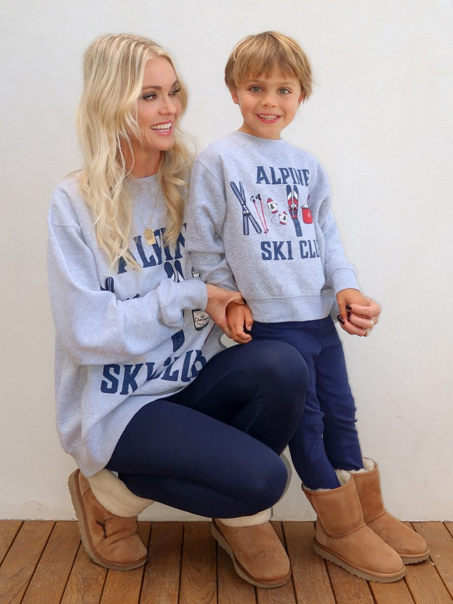 Davis Sweatshirt ~ Little Alpine Ski Club Graphic