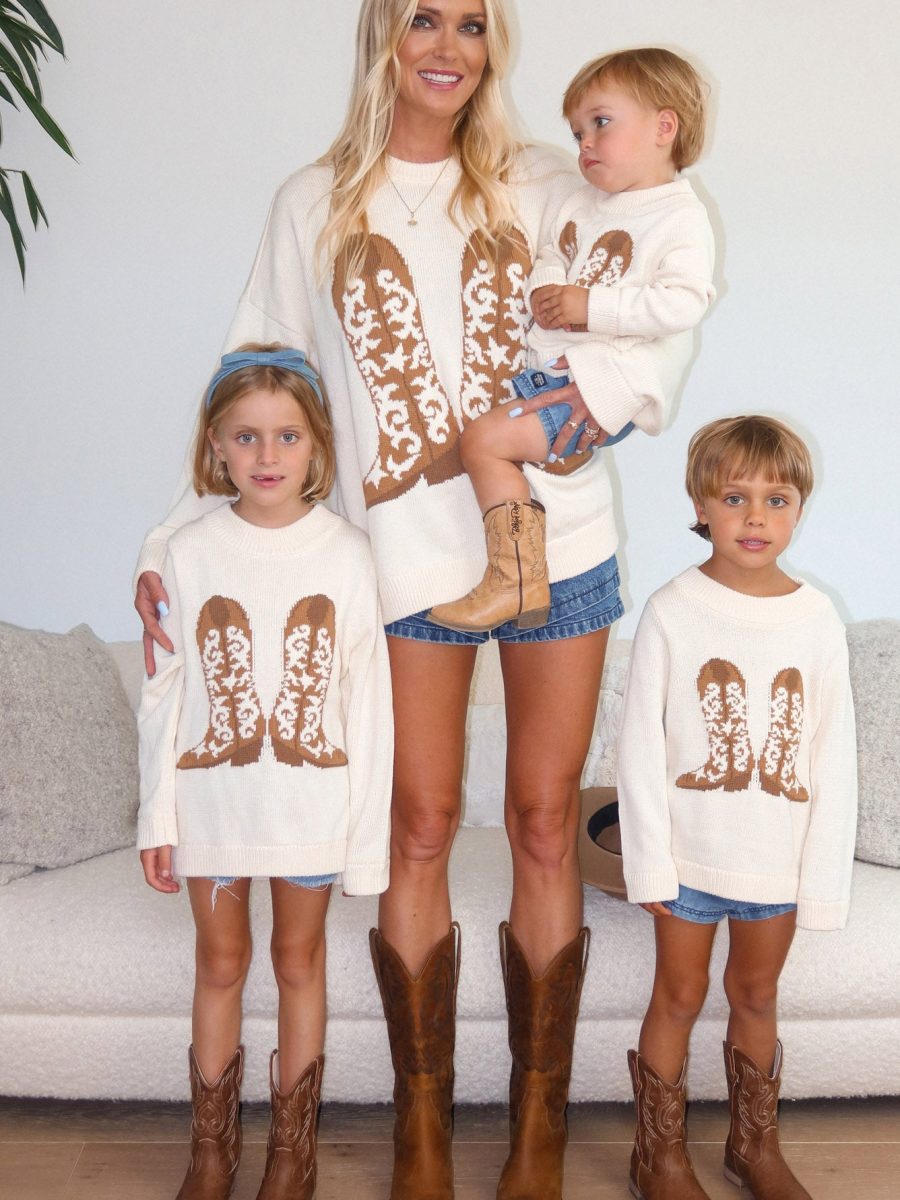 Little Stay Awhile Sweater ~ Cowboy Boot Knit