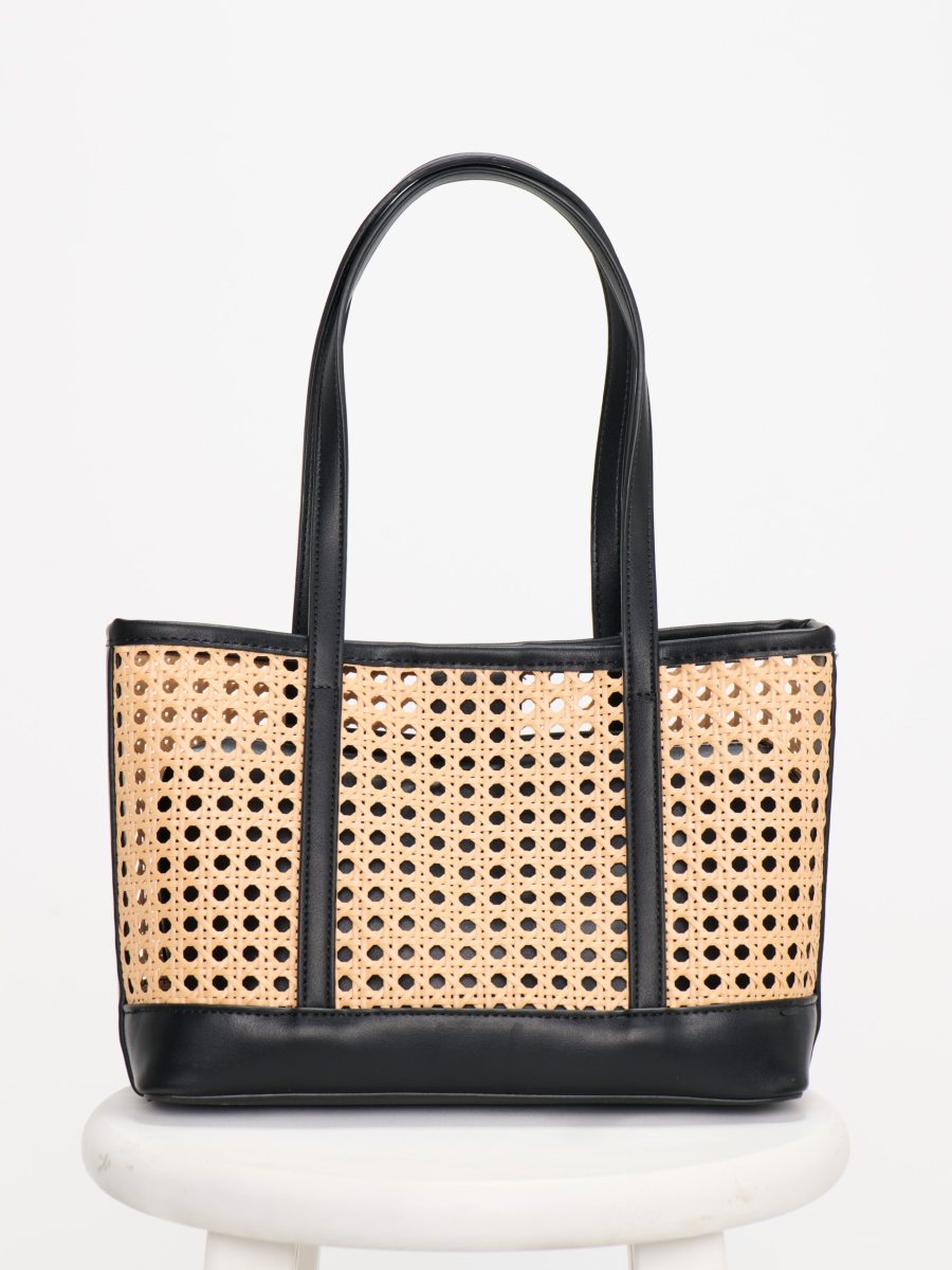 Soleil Mini Tote ~ Black and Natural