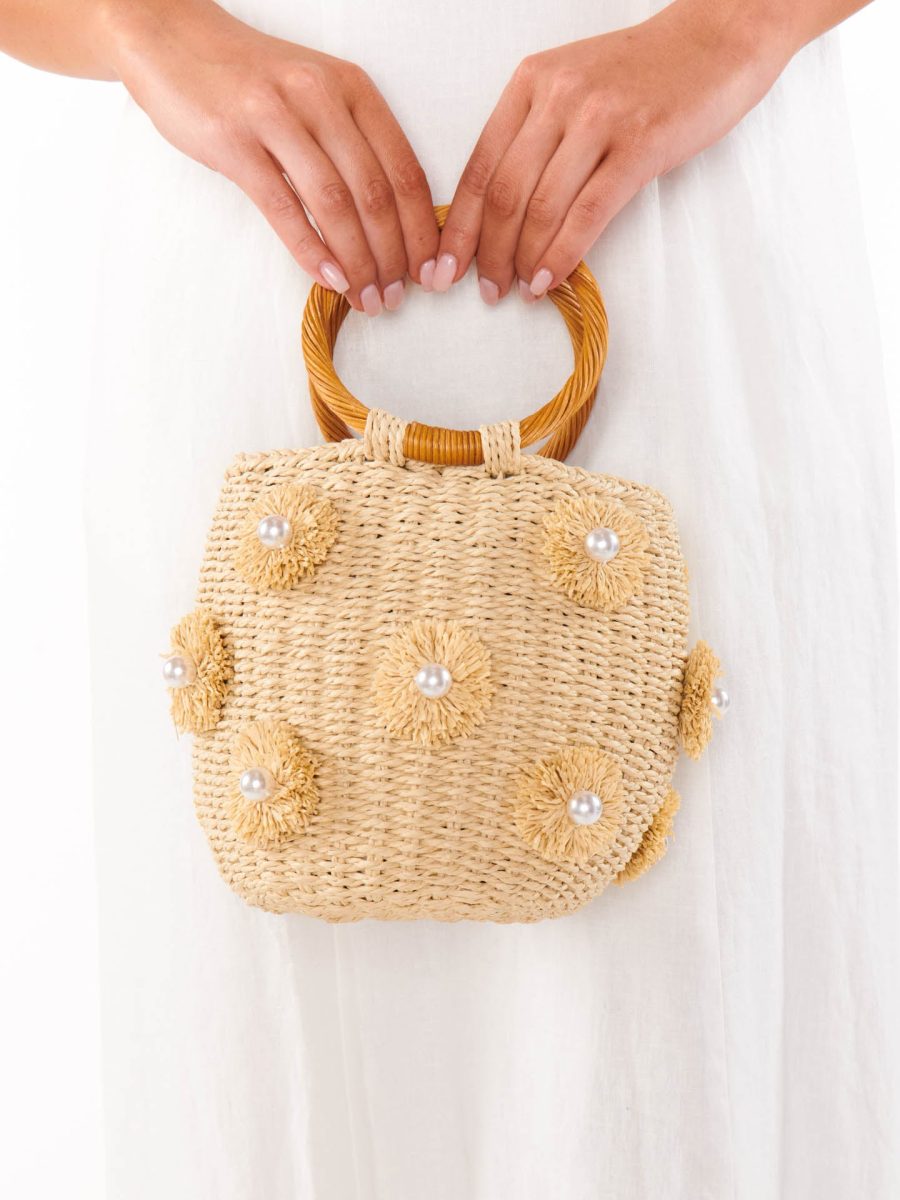 Elia Straw Bag ~ Light Natural