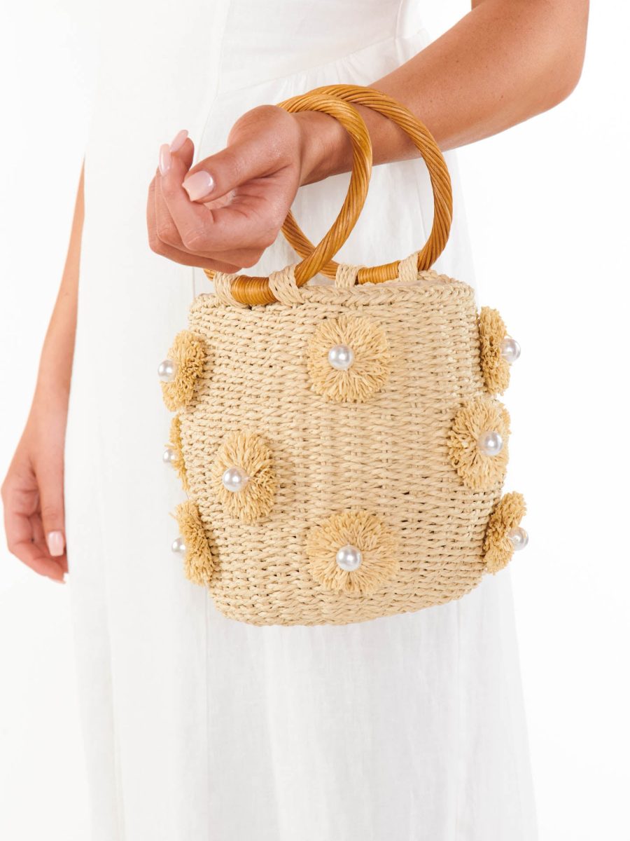 Elia Straw Bag ~ Light Natural