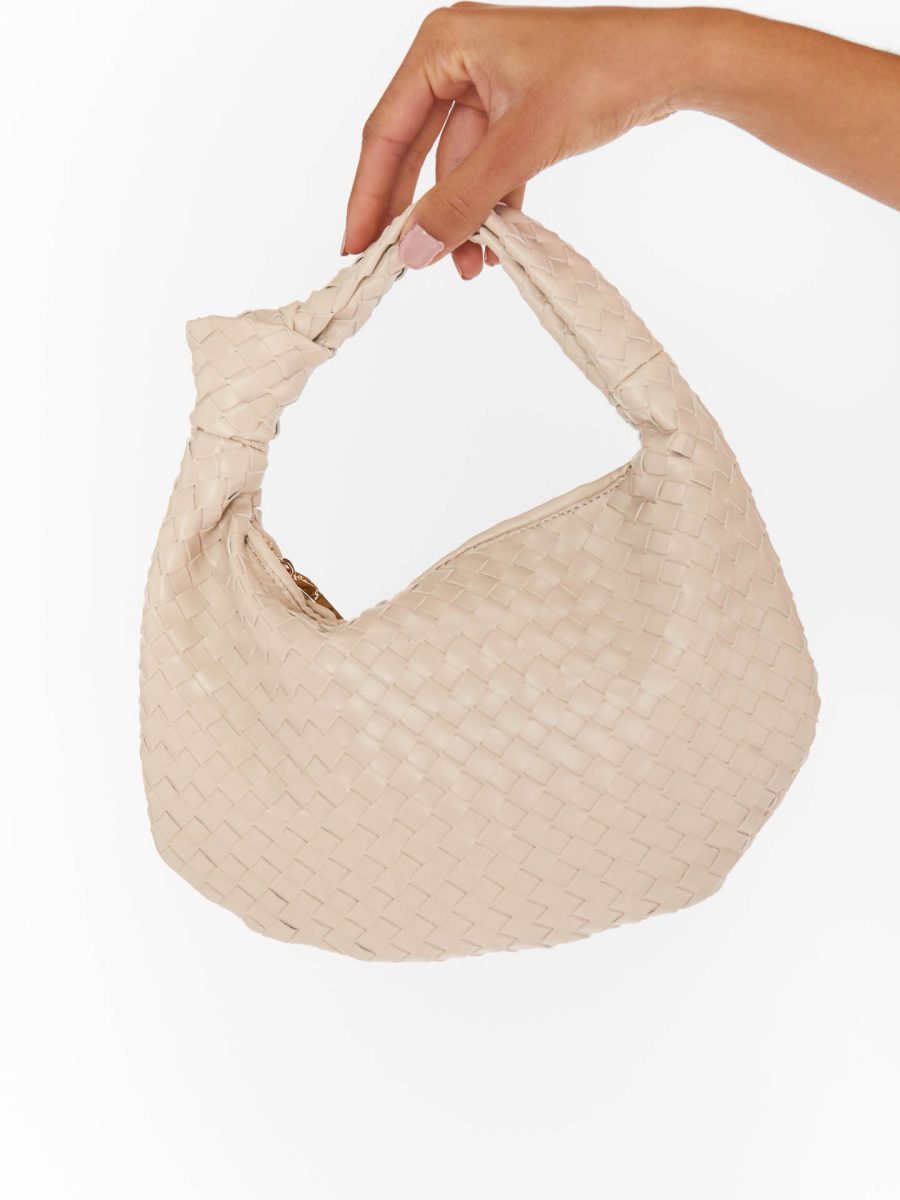 Melie Bianco Willow Woven Bag ~ Ivory