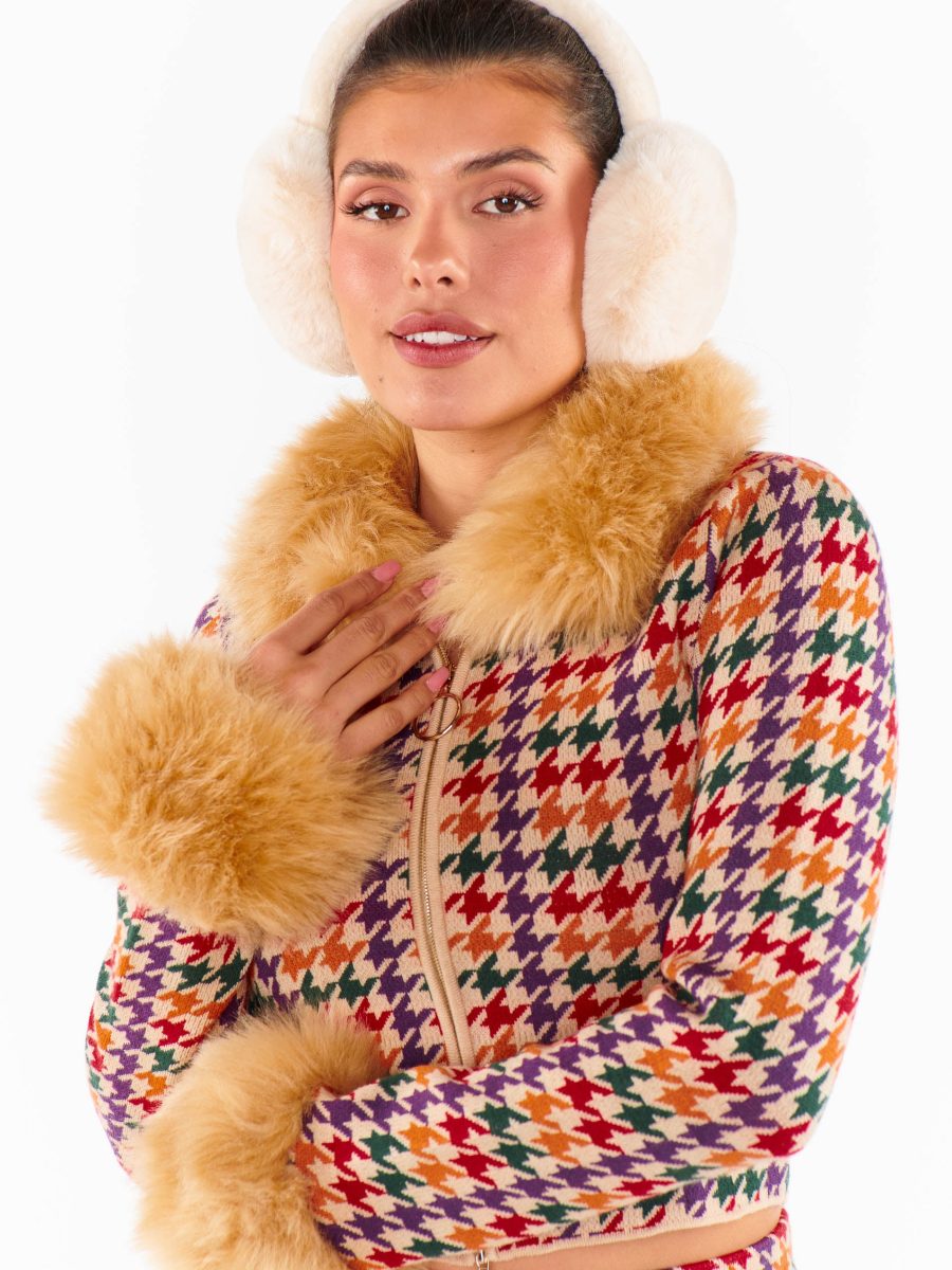 Everly Earmuff ~ Beige Faux Fur