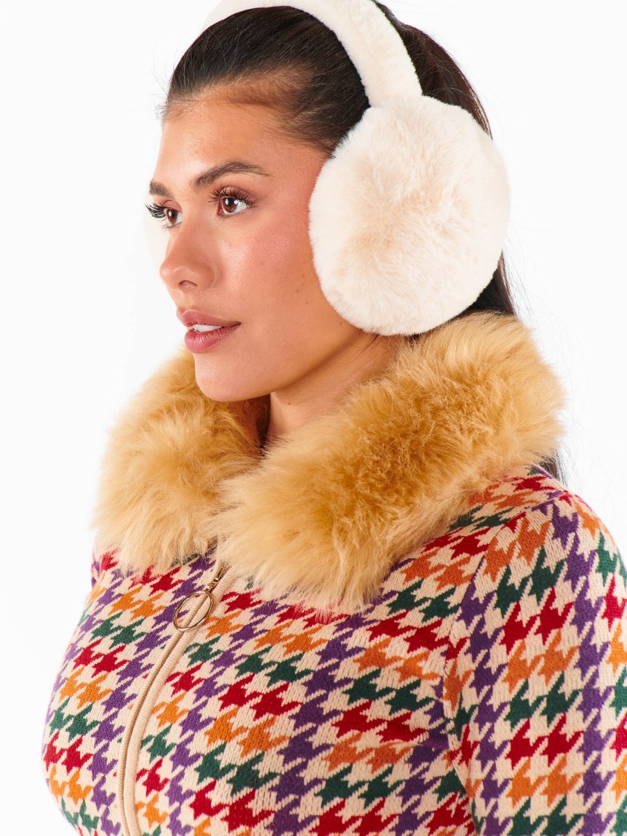 Everly Earmuff ~ Beige Faux Fur
