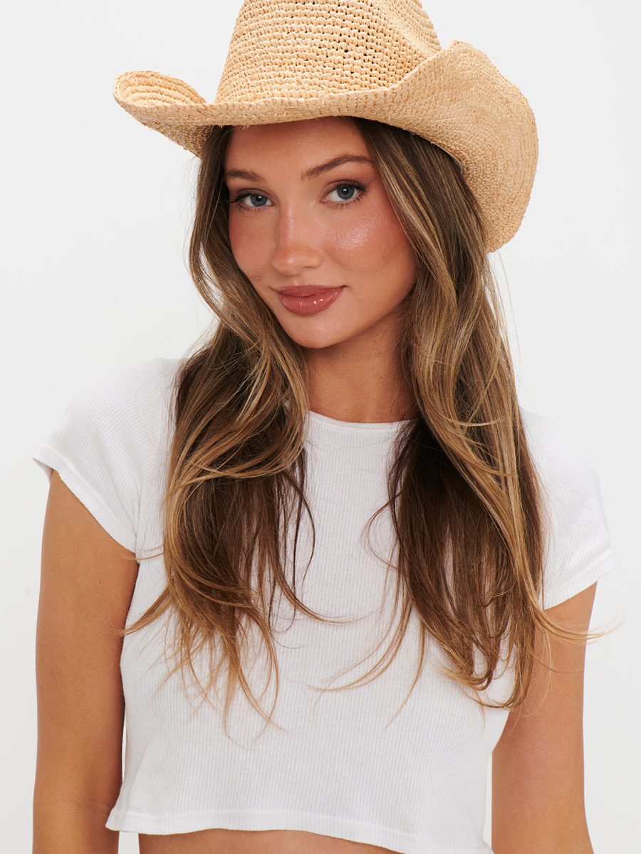 Raffia Cowboy Hat ~ Natural