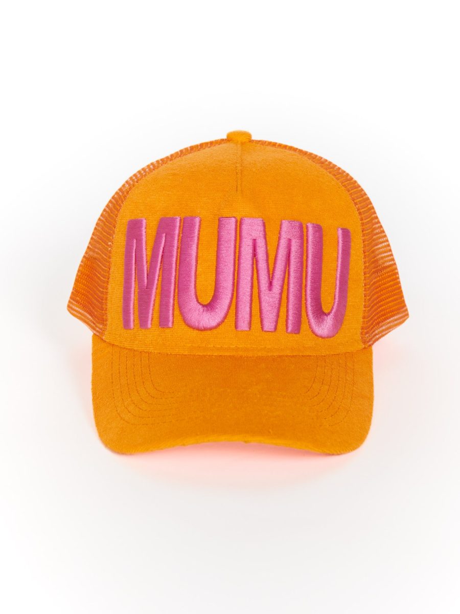MUMU Terry Trucker Hat ~ Tangerine