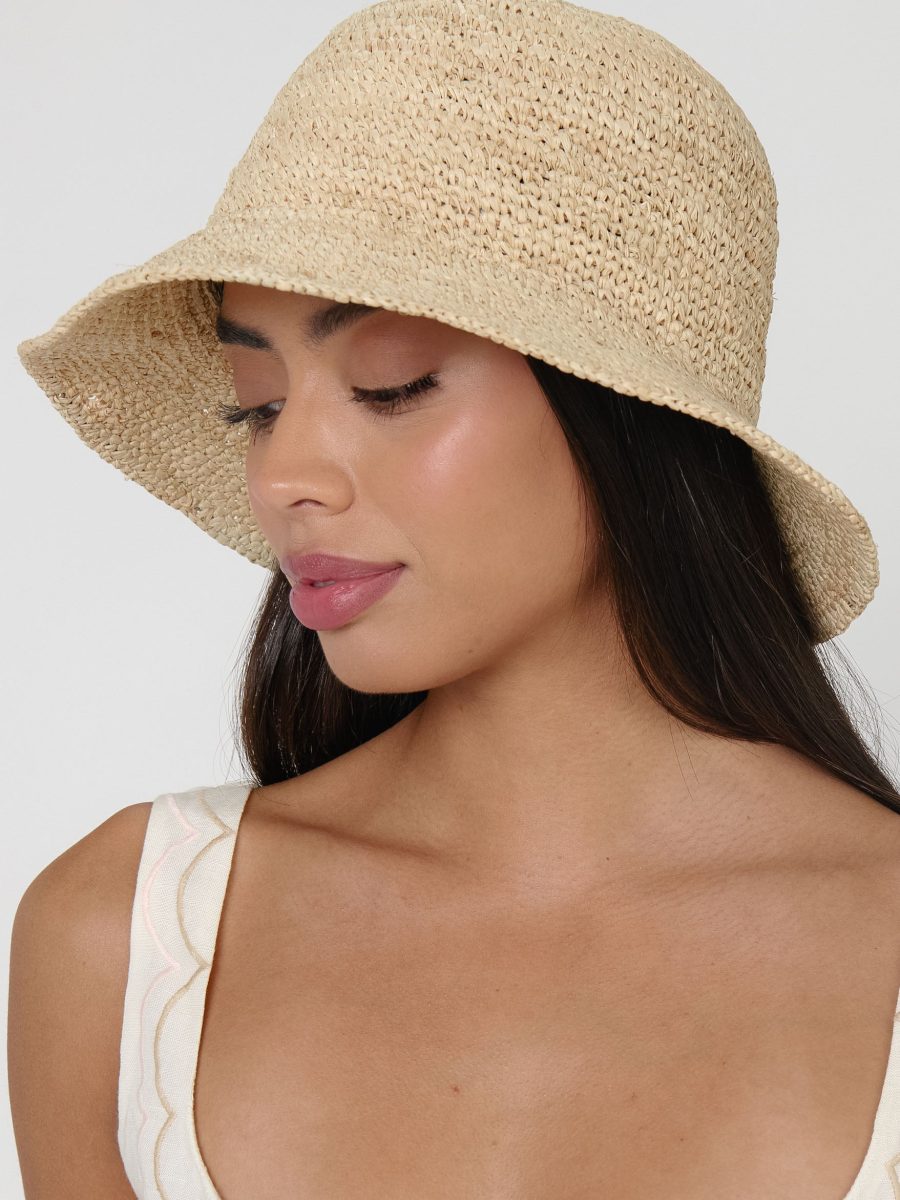 Raffia Bucket Hat ~ Natural