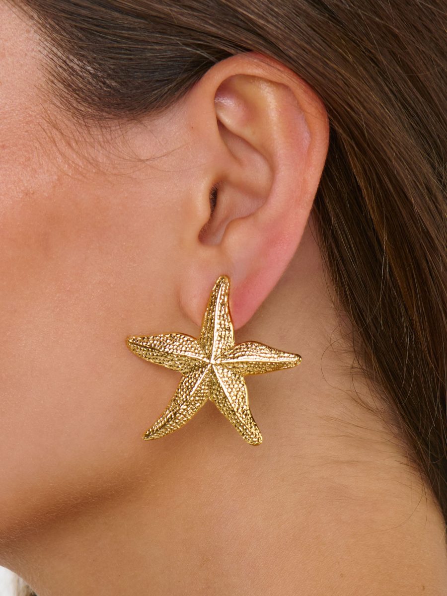 Faithy Jewels Starfish Earrings ~ Gold