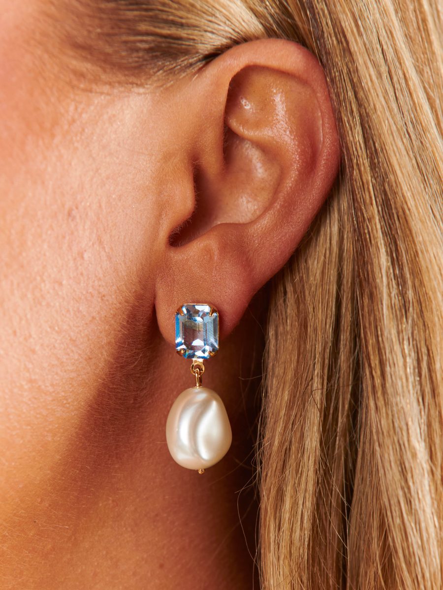 Mumu Weddings x Faithy Jewels Kara Drop Earrings ~ Something Blue