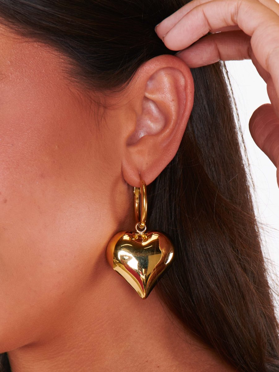 Bracha Big Love Earrings ~ Gold