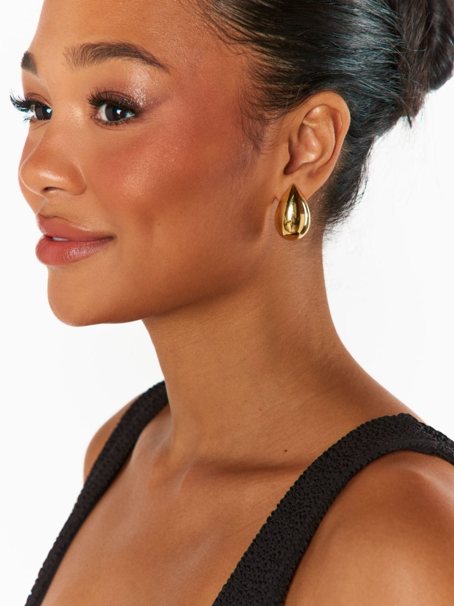 Faithy Jewels Large Teardrop Earring ~ Gold