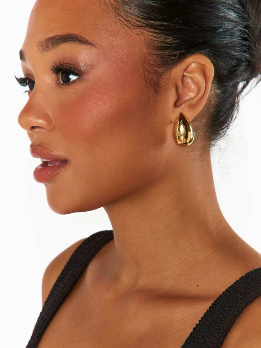 Faithy Jewels Large Teardrop Earring ~ Gold